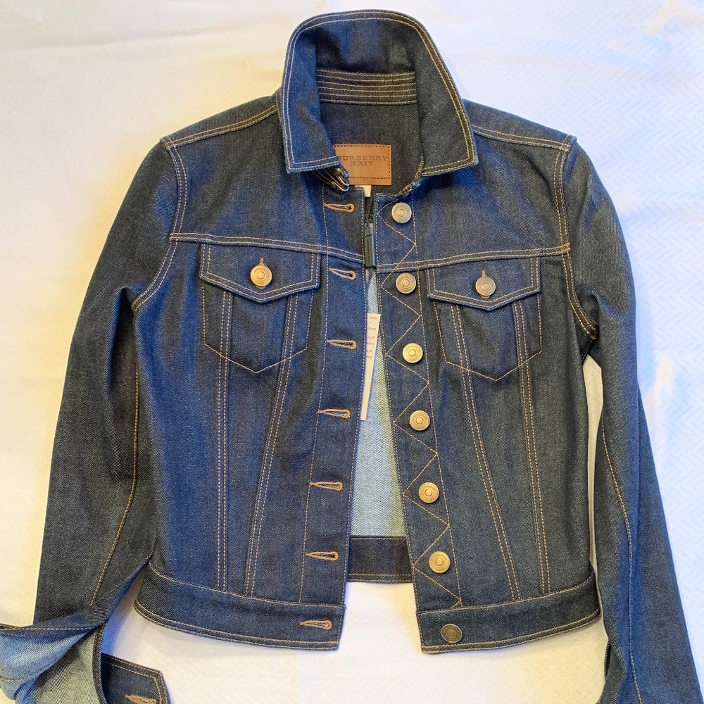 🔥HOST PICK🔥 Burberry Cropped Jean Jacket, Size XS, Blue